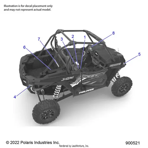 Body: Decals - 2023 Polaris Rzr Xp 1000 Premium Ride Command 1