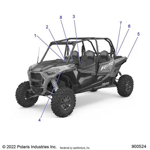 Body: Decals - 2023 Polaris Rzr Xp 4 1000 Premium Ride Command 1