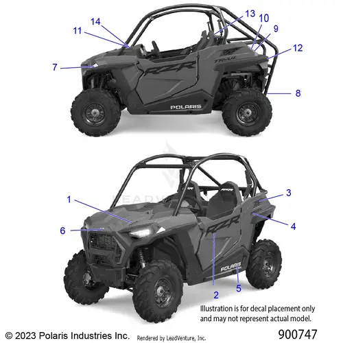 Body: Decals - 2024 Polaris Rzr 900 Trail S 1