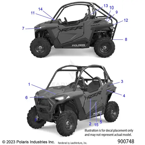 Body: Decals - 2024 Polaris Rzr 900 Trail Sport 1