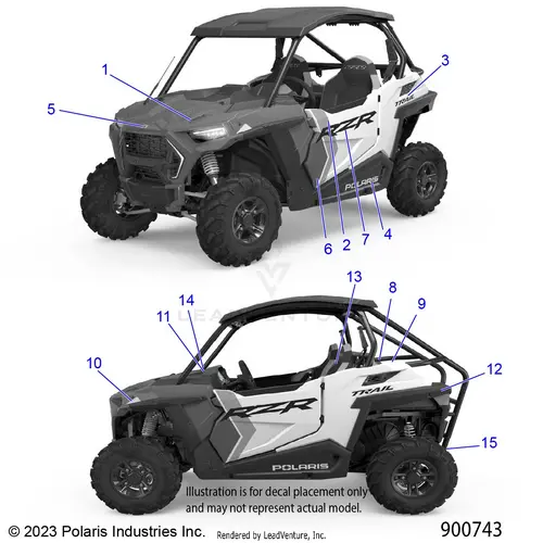 Body: Decals - 2024 Polaris Rzr 900 Trail Ultimate 1