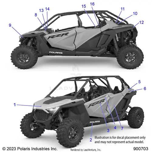 Body: Decals - 2024 Polaris Rzr Pro Xp 4 Sport 1