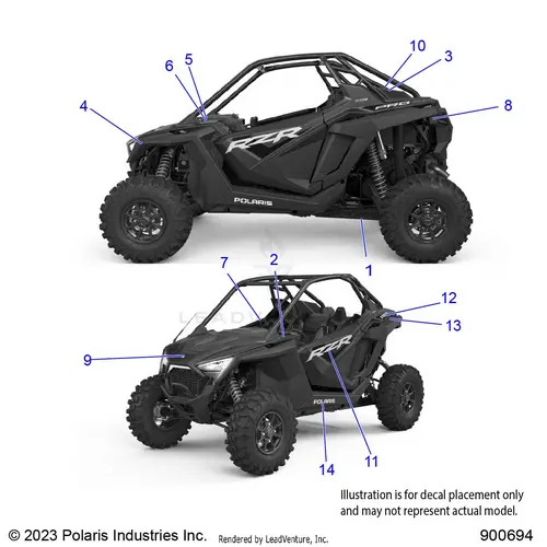 Body: Decals - 2024 Polaris Rzr Pro Xp Ultimate 1