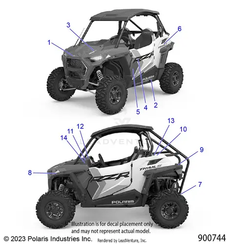 Body: Decals - 2024 Polaris Rzr Trail S 1000 Ultimate 1