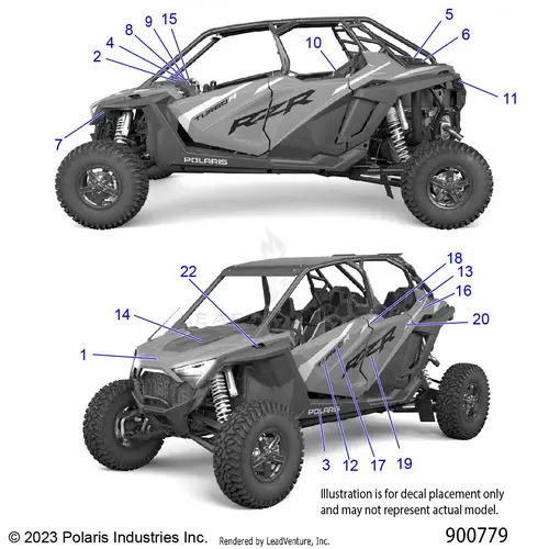 Body: Decals - 2024 Polaris Rzr Turbo R 4 Premium 1