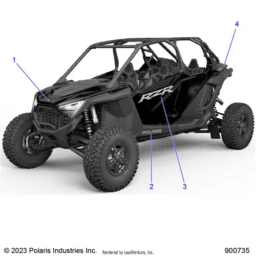 Body: Decals - 2024 Polaris Rzr Turbo R 4 Sport 1