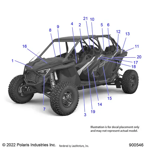 Body: Decals - 2024 Polaris Rzr Turbo R 4 Ultimate 1