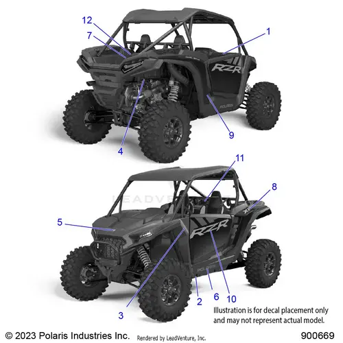 Body: Decals - 2024 Polaris Rzr Xp 1000 Premium 1