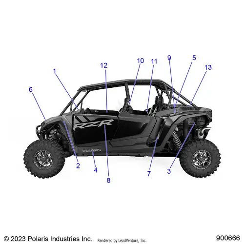 Body: Decals - 2024 Polaris Rzr Xp 4 1000 Premium 1