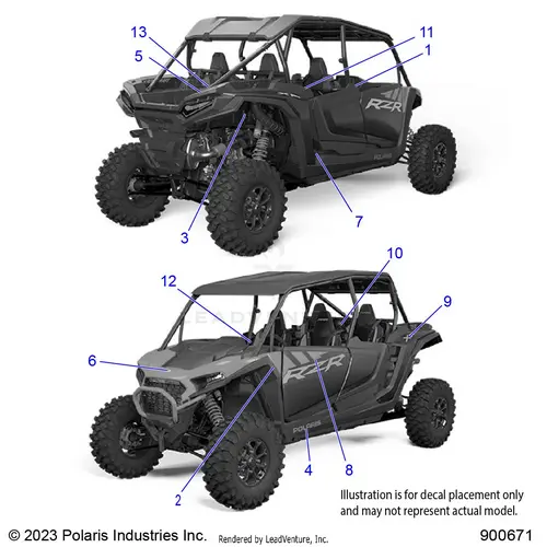 Body: Decals - 2024 Polaris Rzr Xp 4 1000 Ultimate 1