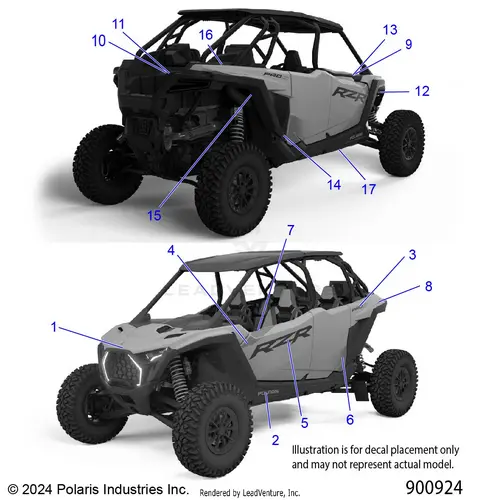 Body: Decals - 2025 Polaris Rzr Pro S 4 Ultimate 1