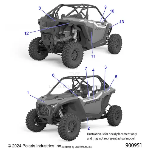 Body: Decals - 2025 Polaris Rzr Pro Xp Premium 1