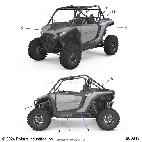 Body: Decals - 2025 Polaris Rzr Xp 1000 Premium 1