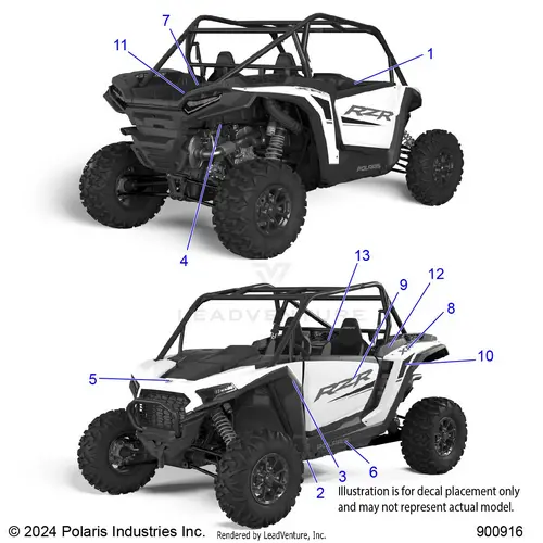 Body: Decals - 2025 Polaris Rzr Xp 1000 Sport 1