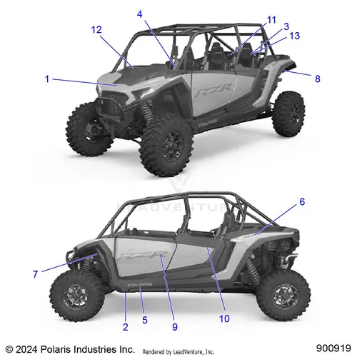 Body: Decals - 2025 Polaris Rzr Xp 4 1000 Premium 1