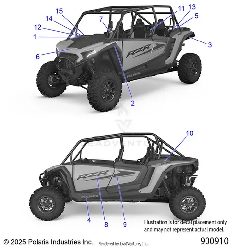 Body: Decals - 2025 Polaris Rzr Xp 4 1000 Sport 1