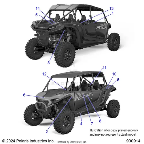 Body: Decals - 2025 Polaris Rzr Xp 4 1000 Ultimate 1