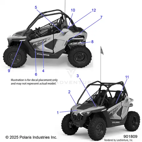 Body: Decals - 2026 Polaris Rzr 200 Md 1