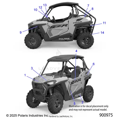 Body: Decals - 2026 Polaris Rzr 900 Trail Sport 1