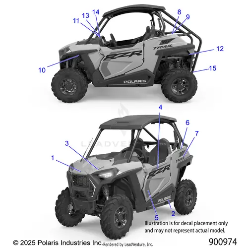 Body: Decals - 2026 Polaris Rzr 900 Trail Ultimate 1