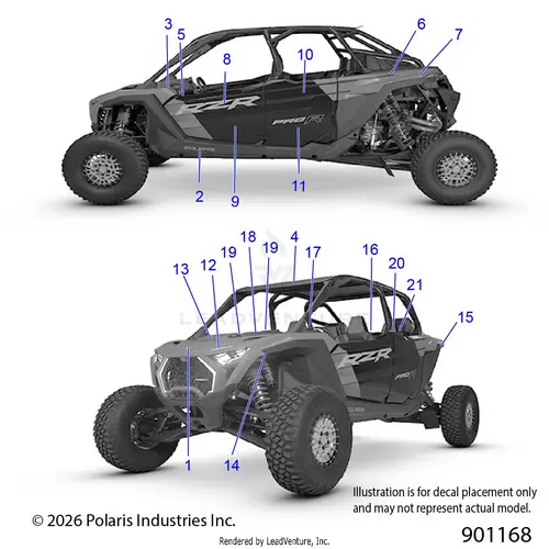 Body: Decals - 2026 Polaris Rzr Pro R 4 Le 1