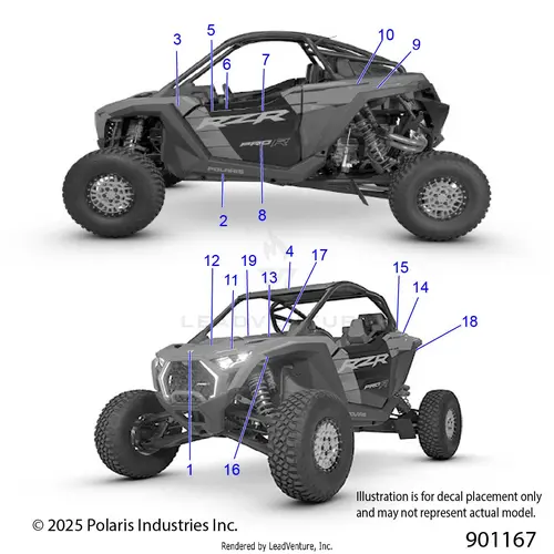 Body: Decals - 2026 Polaris Rzr Pro R Le 1