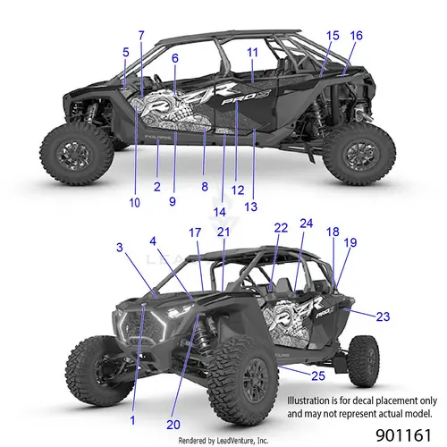 Body: Decals - 2026 Polaris Rzr Pro S 4 Ultimate Evap Le 1