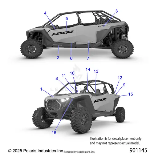 Body: Decals - 2026 Polaris Rzr Pro Xp 4 Sport 1