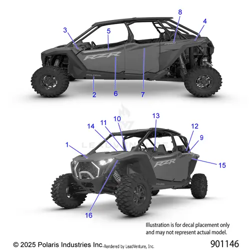 Body: Decals - 2026 Polaris Rzr Pro Xp 4 Ultimate 1