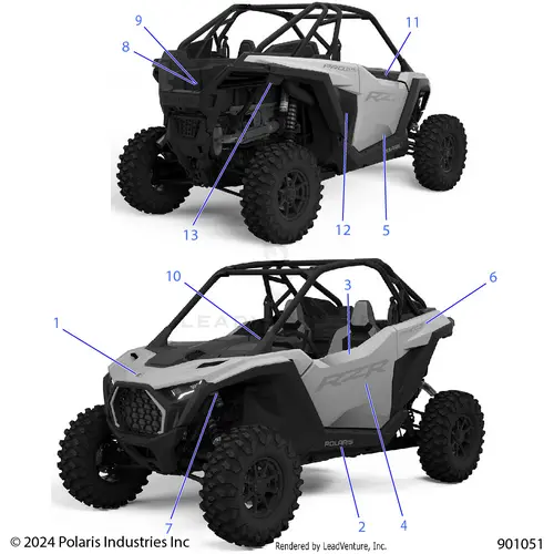 Body: Decals - 2026 Polaris Rzr Pro Xp Sport 1
