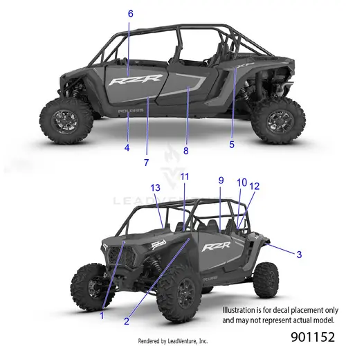Body: Decals - 2026 Polaris Rzr Xp 4 1000 Sport 1