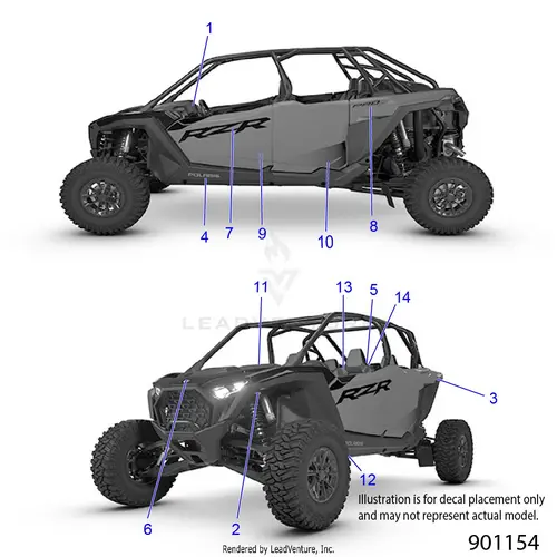 Body: Decals - 2026 Polaris Rzr Xp 4 1000 Ultimate 1
