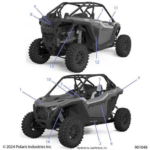 Body: Decals (3) - 2025 Polaris Rzr Pro Xp Ultimate 1