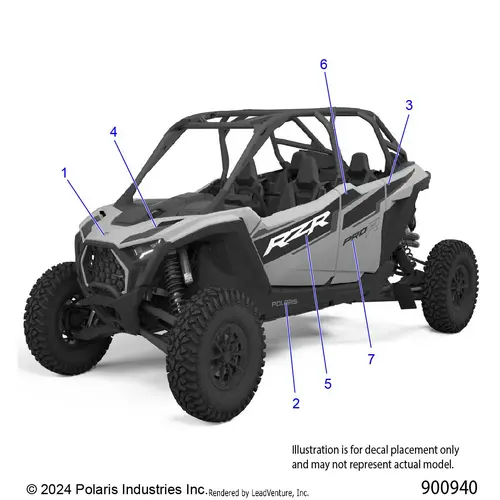 Body: Decals Graphic - 2025 Polaris Rzr Pro R 4 Sport 1