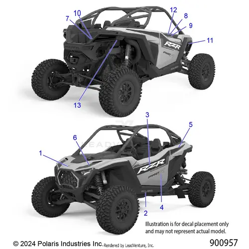 Body: Decals Graphic - 2025 Polaris Rzr Pro R Sport 1