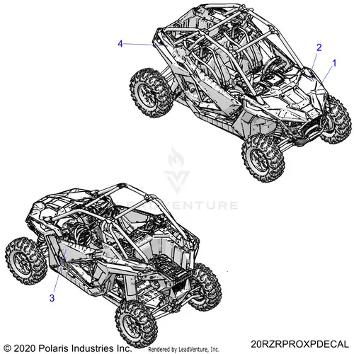 Body: Decals Graphics (2) - 2020 Polaris Rzr Pro Xp 1