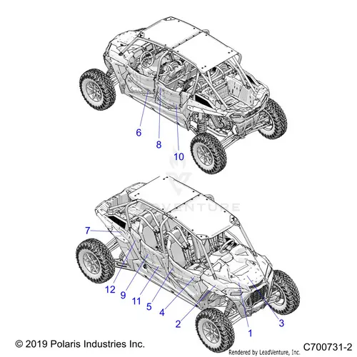 Body: Decals Graphics - 2020 Polaris Rzr Turbo S 4 Velocity 1