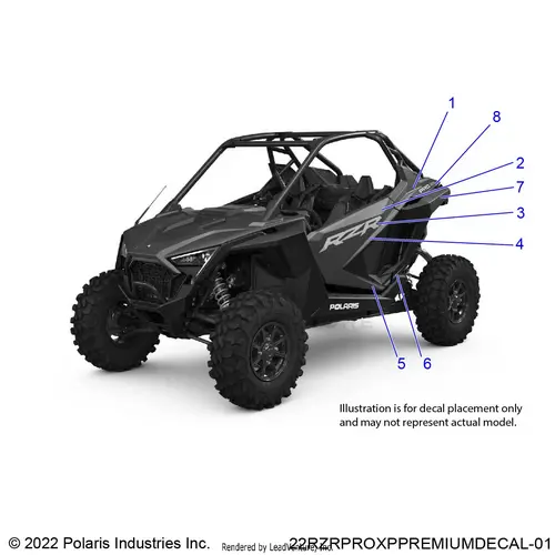 Body: Decals Graphics - 2021 Polaris Rzr Pro Xp Premium Ca 1