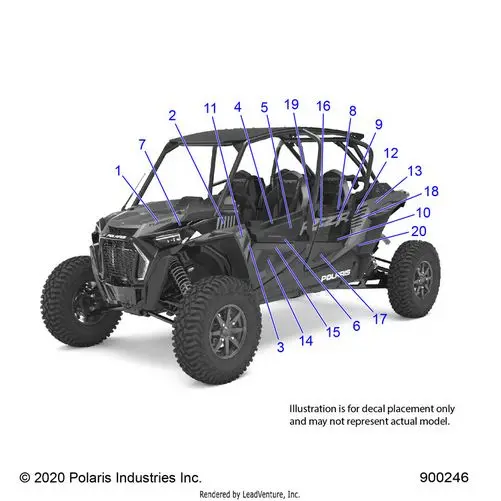 Body: Decals Graphics - 2021 Polaris Rzr Turbo S 4 1