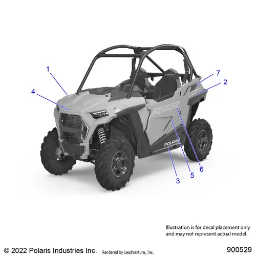 Body: Decals Graphics - 2023 Polaris Rzr 900 Trail 1