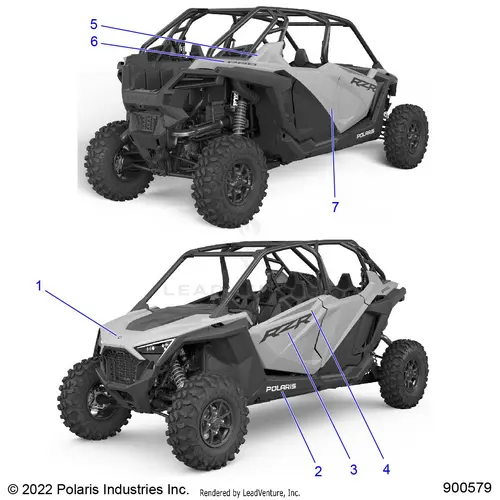 Body: Decals Graphics - 2023 Polaris Rzr Pro Xp 4 Sport 1