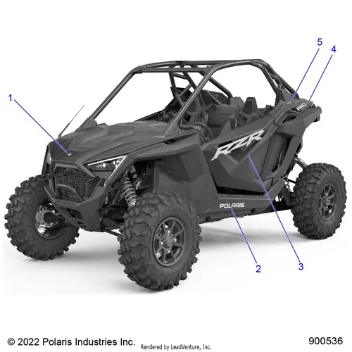 Body: Decals Graphics - 2023 Polaris Rzr Pro Xp Premium 1