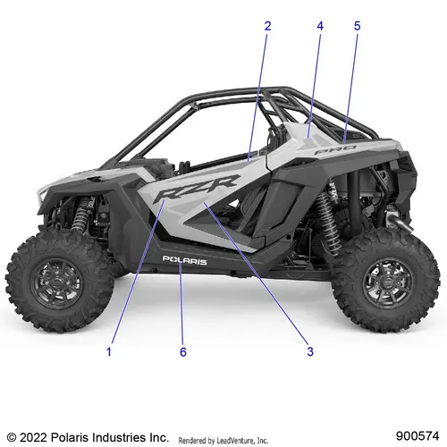 Body: Decals Graphics - 2023 Polaris Rzr Pro Xp Sport 1
