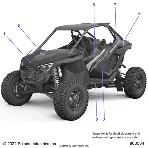 Body: Decals Graphics - 2023 Polaris Rzr Turbo R Premium 1