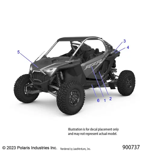 Body: Decals Graphics - 2024 Polaris Rzr Pro R Ultimate 1