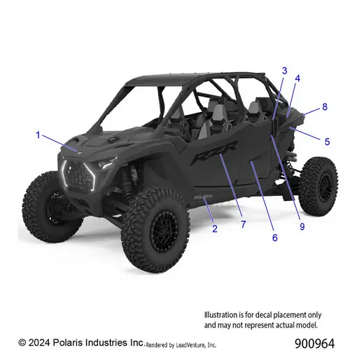 Body: Decals Graphics - 2025 Polaris Rzr Pro R 4 Ultimate 1