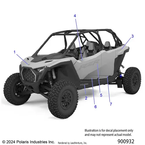 Body: Decals Graphics - 2025 Polaris Rzr Pro S 4 Sport 1