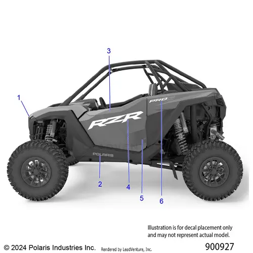 Body: Decals Graphics - 2025 Polaris Rzr Pro S Premium 1