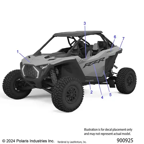 Body: Decals Graphics - 2025 Polaris Rzr Pro S Ultimate 1