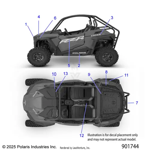 Body: Decals Graphics - 2026 Polaris Rzr 900 Trail S Sport 1